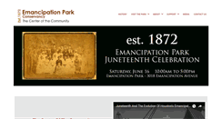 Desktop Screenshot of emancipationparkconservancy.org