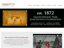 Tablet Screenshot of emancipationparkconservancy.org